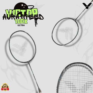 RAKET VICTOR BULUTANGKIS BADMINTON VICTOR AURASPEED 100 X ULTRA ORIGINAL 3U, DIPASANG