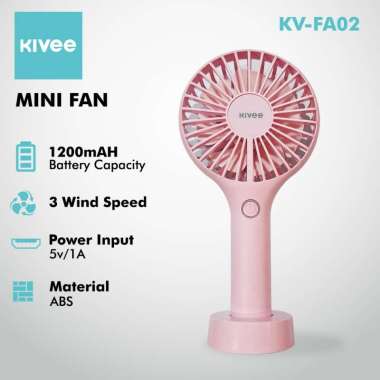 FAN MINI KIVEE KV-FA02 / KIPAS MINI KIVEE KV-FA02 USB RECHARGEABLE