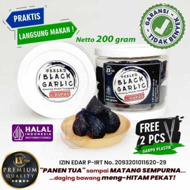 LY Aja Bawang Hitam Tunggal Lanang Kupas 200 Gram Peeled Black Garlic Tunggal