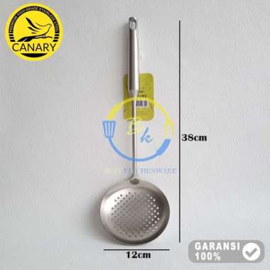 CANARY Irus Lubang Stainless Steel 12cm Skimmer Lubang Gagang Panjang 38cm Irus Lubang