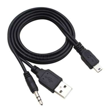 Kabel Splitter Micro USB To Jack AUX + USB Male Speaker Sound 50 cm