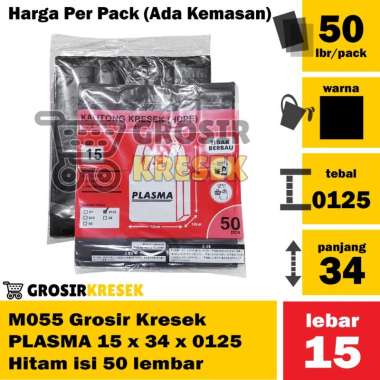 [VARIAN] AC1 - Kantong Plastik Kresek PLASMA Warna Hitam Merah Putih uk 15x34 - 21x40 - 28x48 - 35x5