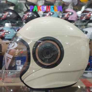 HELM HIJAB GM POP ANTI PUSING CEPOL WANITA ORIGINAL CREAM XL