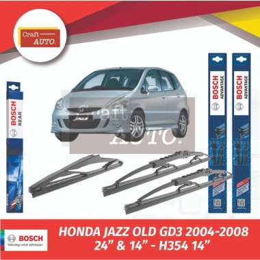 Wiper Honda Jazz GD3 2004 - 2008 Bosch Advantage Depan Belakang
