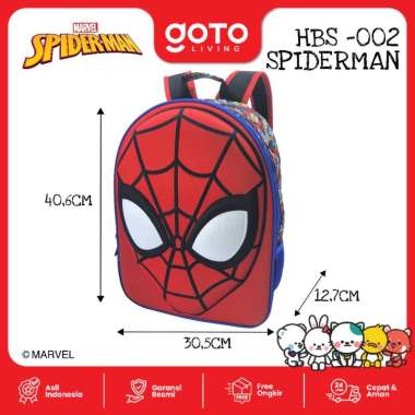 Goto Hobanlee Backpack Tas Sekolah Anak Perempuan Laki Laki Karakter HBS-002 SPIDERMAN