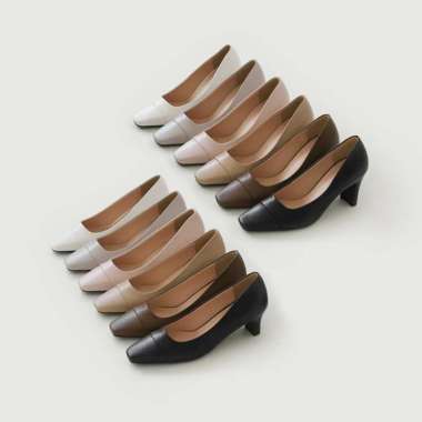 SAPPUN Clement Square Pumps Heels (5cm) - Heels Wanita 40 BLACK