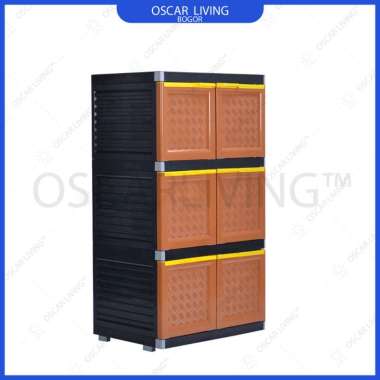 Lemari Plastik Miami MR Plast 3 Susun Orange