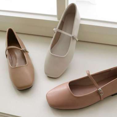 SAPPUN Nhibre Maryjane Flats (1cm) - Flat Shoes Wanita 38 BLACK