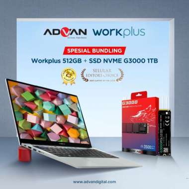 ADVAN Laptop Workplus AMD Ryzen 5 6600H | Ryzen 7 7735HS | 16Gb/512Gb 1TB | 14'' FHD IPS 16:10 | Fin