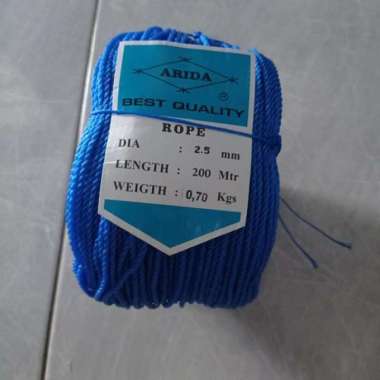 Tali Ris Arida 2 mm dan 2.5 mm 200 m 2.5 mm Biru