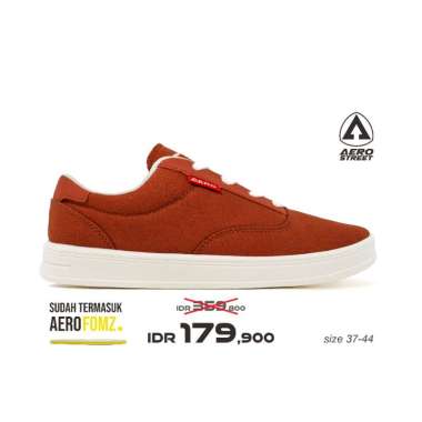 Aerostreet 37-44 Heritage Low Natural Merah Bata Natural - Sepatu Sneakers Casual 41