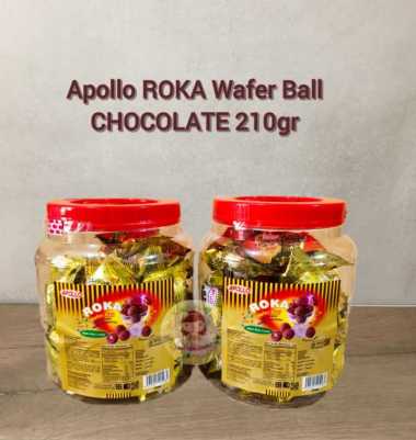 Apollo roka coklat wafer ball toples kecil 210 gr ( ds bgr ) Apollo toples 210 gr