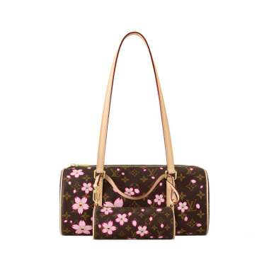 [12.12 Dealcember] Louis Vuitton TM Papillon Shoulder Bag Cherry Blossom Monogram Coated Canvas Saku