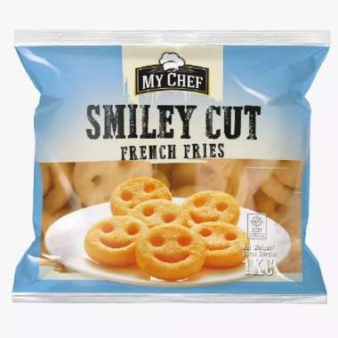 MY CHEF KENTANG SMILEY CUT FRIES 1KG KENTANG GORENG FROZEN BENTUK SMILE HALAL