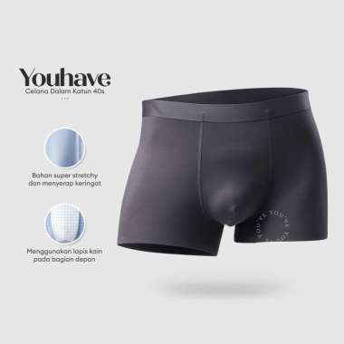 YouHave Celana Dalam Boxer Pria Brief Cowo Bahan Katun Bambu Bamboo CD Pria Dewasa Cotton 120005 Gre