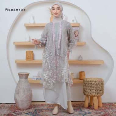 One Set Brukat Raya Rebertus Syakira Abu