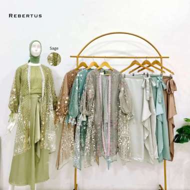 One Set Brukat Raya Rebertus Syakira Sage