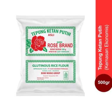 TEPUNG KETAN ROSE BRAND 500 GRAM TEPUNG KETAN PUTIH BERSIH