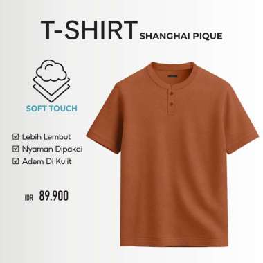 Aerostreet T Shirt Pique Shanghai Leon Terracotta Man Kaos Tshirt KBAAA M