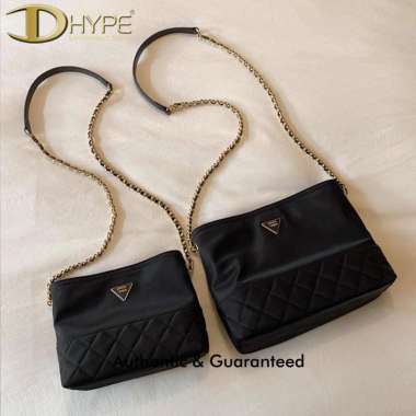 CHIO 2ND BLACK GOLD SQUARE CROSSBODY BAG 100% ORIGINAL SMALL