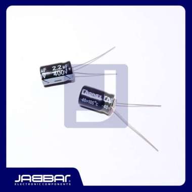 2.2uF 400V DIP2 (L= 1.3 cm W= 0.8 cm)