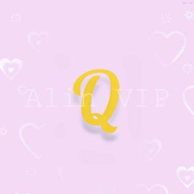 LID70 Grosir Liontin Huruf Gold Permata Anti Karat Liontin Abjad Latin Kasual Lapis Emas Q