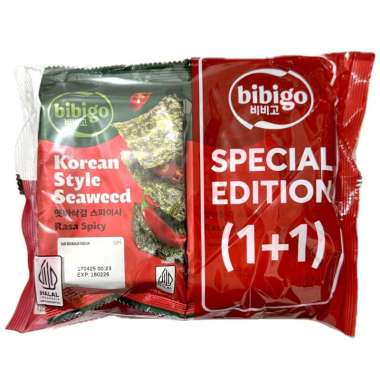Bibigo Nori Korean Style Seaweed 2x4g Spicy