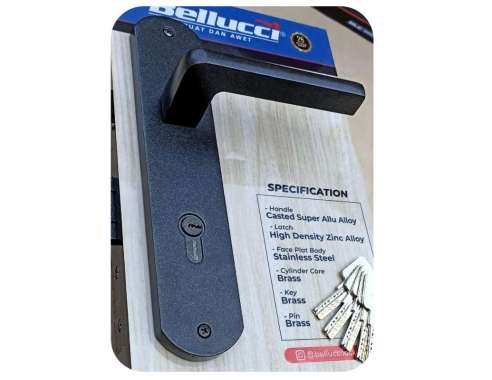 kunci pintu rumah besar BELLUCCI top brand MAPLE BLACK