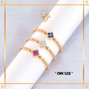 CINCIN WANITA TERBARU MODEL PERMATA SEGI EMPAT EMAS ASLI EMAS MUDA KADAR 8K (375) CINCIN WANITA MODE