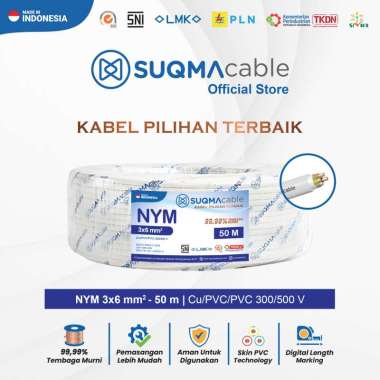 Kabel Listrik Tembaga / NYM 2 X 6 / NYM 3 X 6 / NYM 4 X 6mm2 3x6 @50m