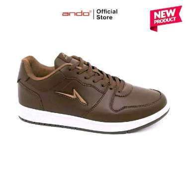 Ando Sepatu Sneakers Tricks Alpha Pria Dewasa - Snekers Casual COKLAT 39