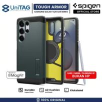 Spigen Case for Samsung Galaxy S25 S24 Ultra Plus FE Edge Tough Armor MagFit Kickstand Anti Shock Crack Casing Dengan Impact Foam dan Magnetic Ring