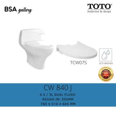 KLOSET DUDUK TOTO CW840J ECOWASHER / CW 840 J / KLOSET TOTO MONOBLOK CW 840 J ECO