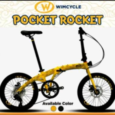 Sepeda Lipat 20 inch Wimcycle Pocket Rocket Wim Cycle 20" Alloy 8Speed