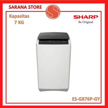 Sharp Mesin Cuci 1 Tabung 7KG ES-G876P-GY ESG876PGY 876P