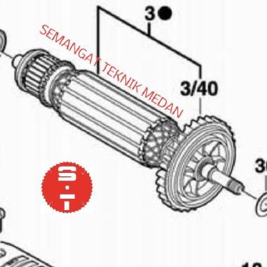 ARMATURE ANGKER GERINDA GRENDA TANGAN GWS7-100 GWS 7-100 7 - 100 BOSCH
