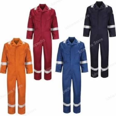 Baju Safety Wearpack Tommy Terusan - Baju Safety Tommy- Seragam Safety M Putih