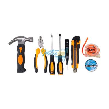 Alat Set Perkakas Tang Palu Obeng Cutter Meteran 8 in 1 Berkualitas
