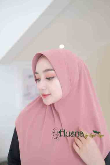 Jilbab Instan Husna Pad Marwah Jersey Zara Premium Denim