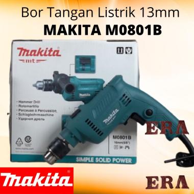 MAKITA - Bor Tangan Listrik M0801B 13MM Mesin Bor Kayu Besi Drill Professional Garansi Resmi