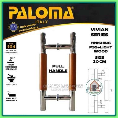 Handle Pintu / Gagang Pintu Minimalis Paloma QHPHP 2125 300 mm 30 cm Vivian PSS + Light Wood Tarikan