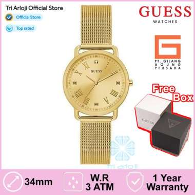 GUESS Watches GUESS GW0031L2 Original Avery Jam Tangan Wanita Analog Gold Mesh