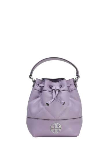 TORY BURCH Willa Soft Quilt Mini Bucket Bag Catmint