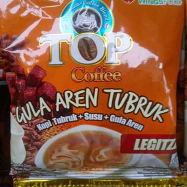 kopi top gula aren tubruk per renceng isi 15 sachet
