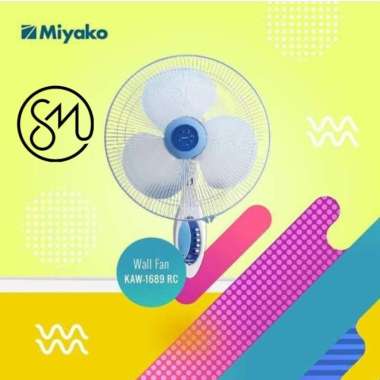 Kipas Angin Miyako KAW-1689RC Dinding remote
