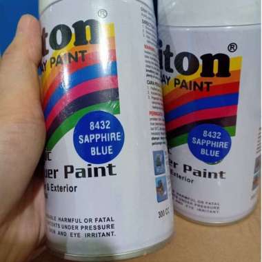 DITON Spray Paint Pilox Pilok Cat Semprot SOLID Glossy Mengkilap Doff (300cc / 300ml) 8432 SAPHIRE B