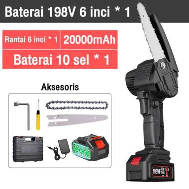 Cordless Chainsaw Mini Chainsaw 6 inci 298V/1baterai