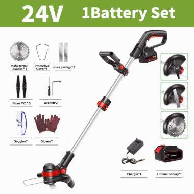 Mesin Potong Rumput Baterai 48V 24V/1 baterai