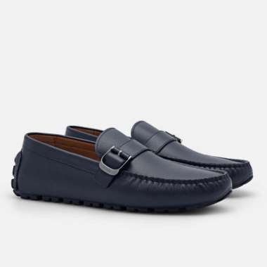 PM010 SEPATU PRIA LOAFER PEDRO ORIGINAL LOAFERS SLIP ON PANSUS KULIT BIRU NAVY BLUE