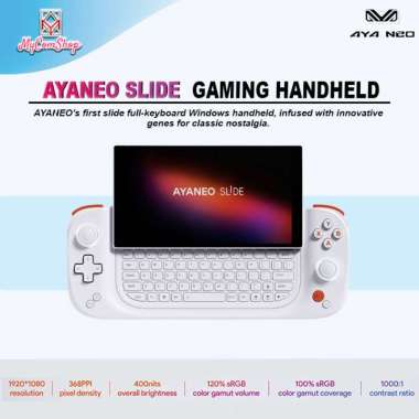 AYANEO SLIDE - Handheld Game Console AMD Ryzen 7 7840U, 16GB LPDDR5X, 512GB-4TB SSD, Windows 11, Sunrise White/Bright Black